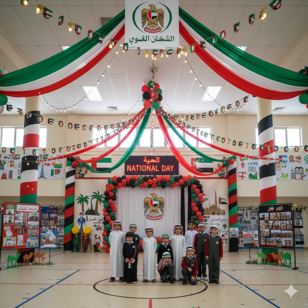 vibrant national day scholl decoration