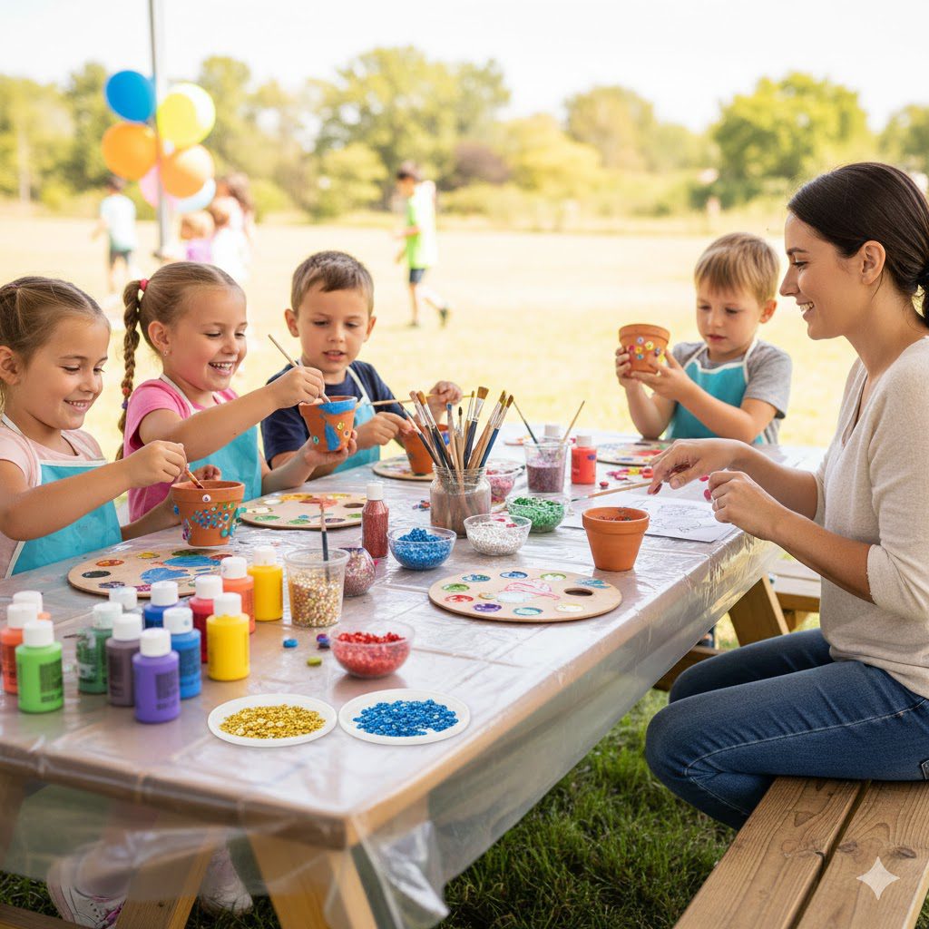 claypot painting activity kids paininting on clay pots in uae
