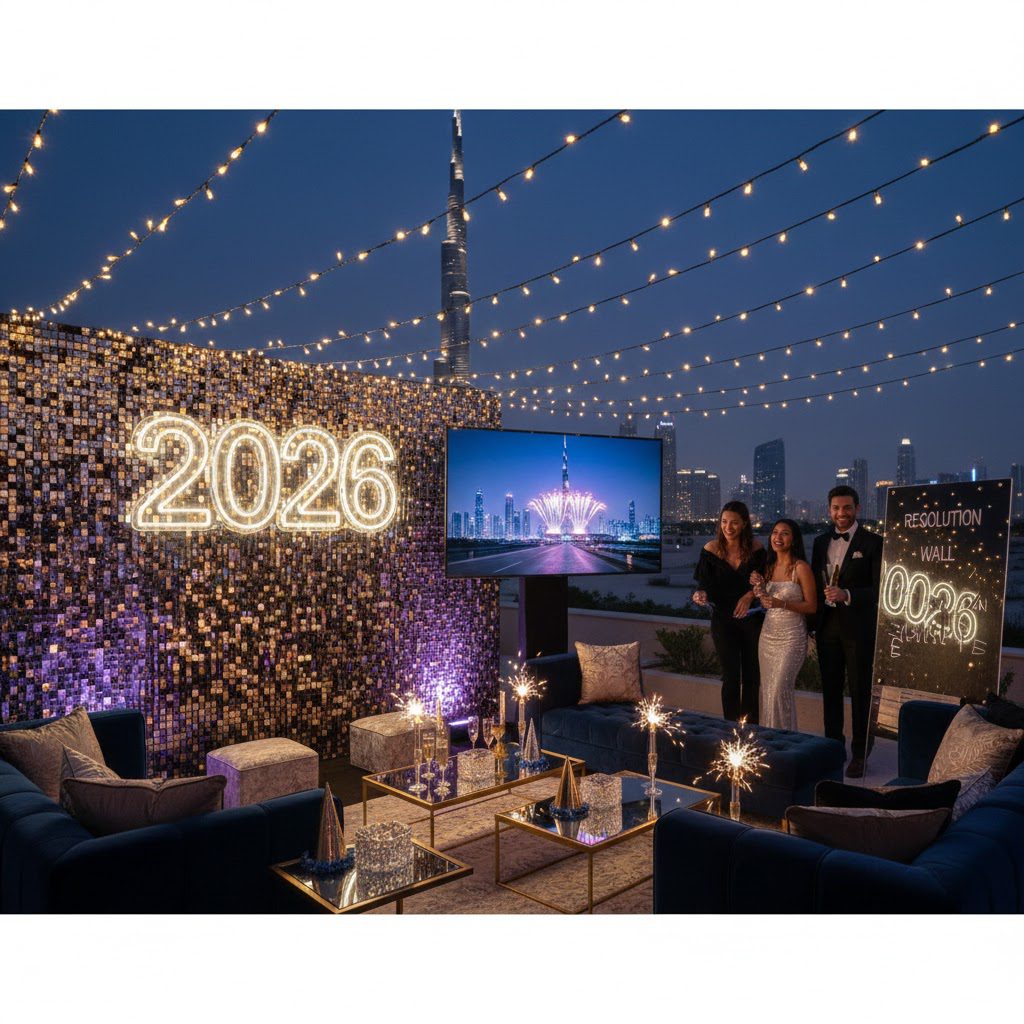 new years eve decoration and setup