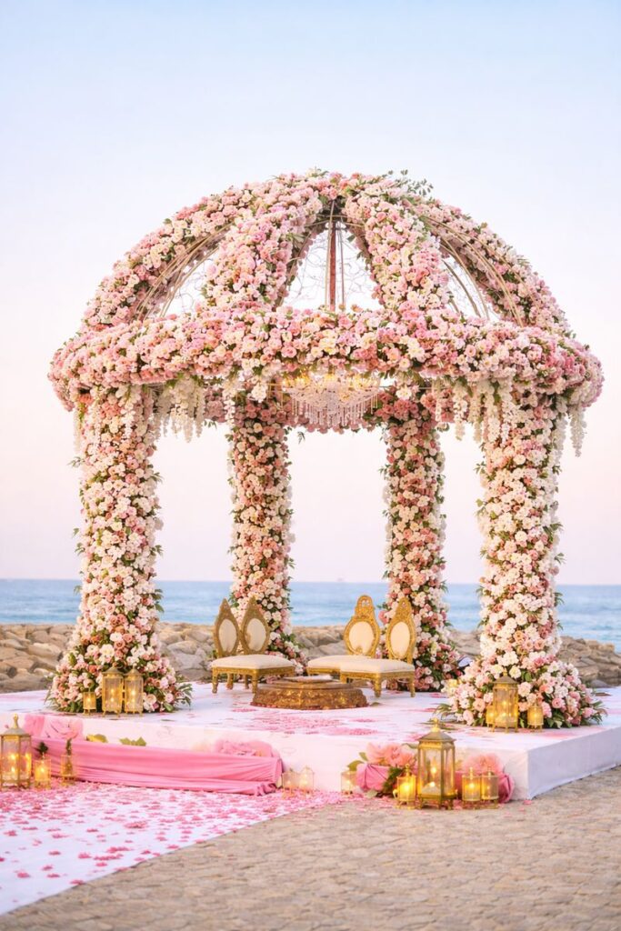 pinkand white floral mandup pink and white floral mandup in dubai