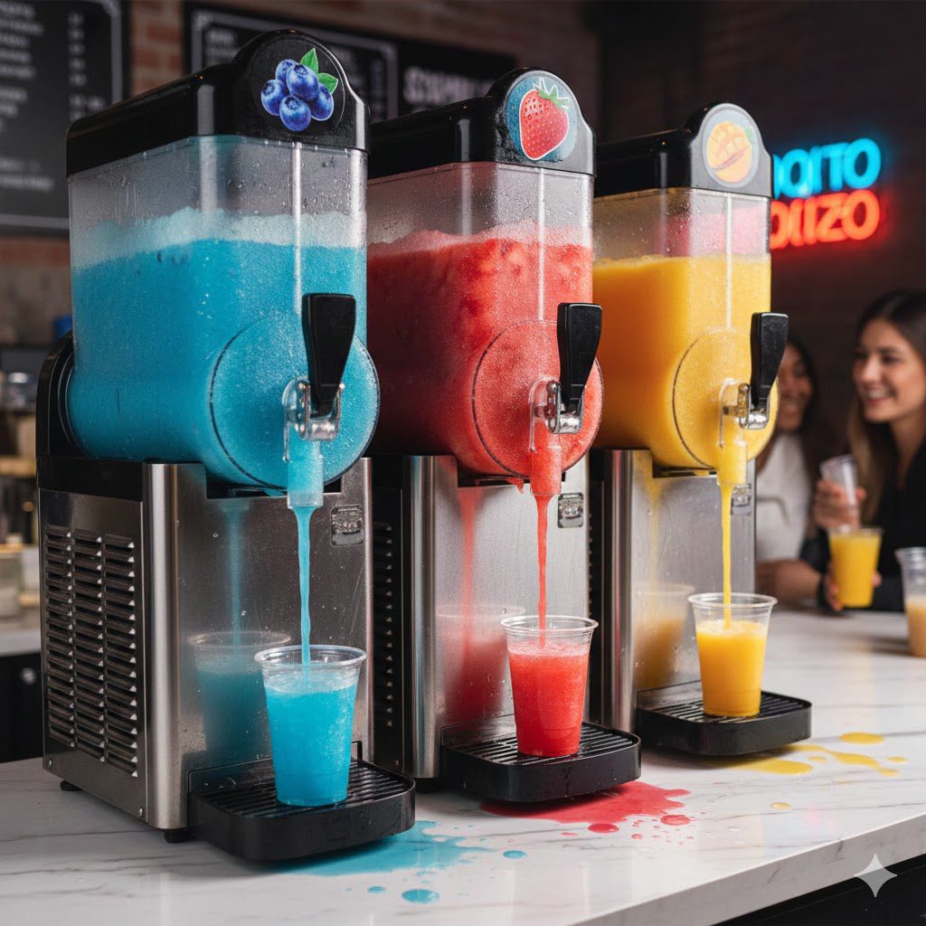 slush machine having different flavours